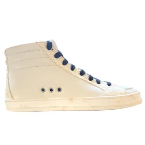 P448 Nautilus High‎ Top Skate Sneakers White Italian Size 35 (US 5) EUC thumbnail 5