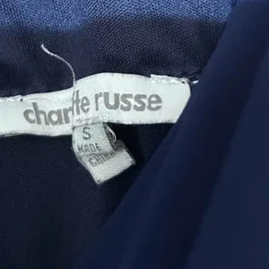 Charlotte Russe Navy Blue Mini Dress Size Small | Sleeveless V-Neck Fit & Flare thumbnail 2