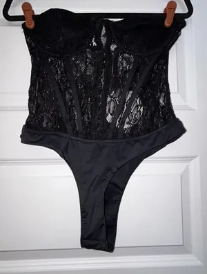 New, Princess Polly Rafferty Strapless Corset Hook Closure Lace Bodysuit Size 8/AU 12 thumbnail 1