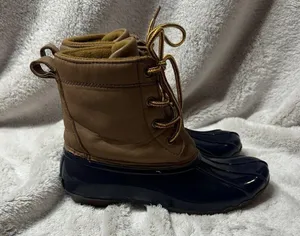 Field & Stream Duck Boots Navy Womens Size 6 Insulated Leather Upper Waterproof thumbnail 2