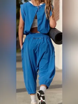 NWT Free People Movement Hot Shot Harem Onesie thumbnail 3