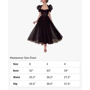 Heart Print Tulle Corset‎ Midi Dress Small Black Red Goth Coquette Prom Formal thumbnail 16