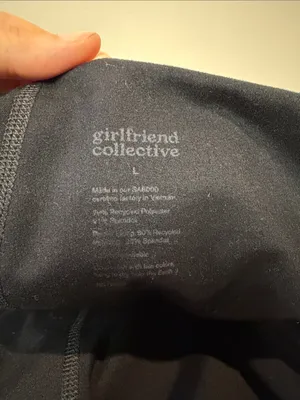 Girlfriend Collective Black Mini Athletic Skort- Built In Shorts Size Large thumbnail 3