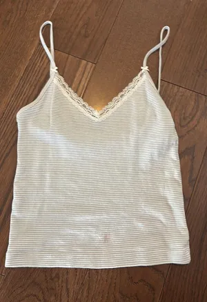 Striped Brandy Melville Tank Blue White Top thumbnail 1