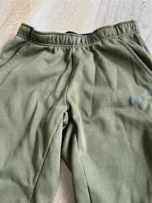 Nike Olive Fleece Jogger Sweatpants with Swoosh thumbnail 3