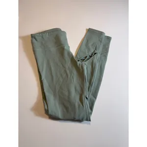 ALO Yoga Entwine Leggings‎ Sage Green Lace-Up Cutout Size S thumbnail 3