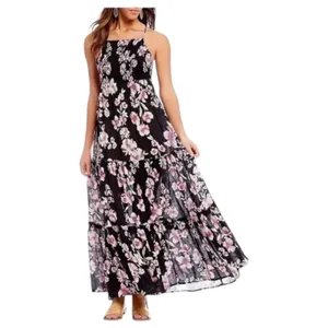 Intimately Free People Garden Party Black Floral Maxi Dress Size Large thumbnail 9