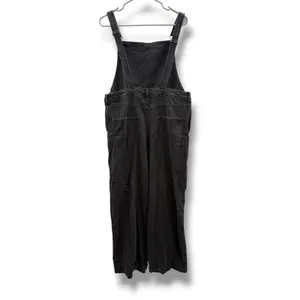 Aerie Denim Overalls Womens XL‎ Black Wide Leg Relaxed Fit Faded Wash thumbnail 2