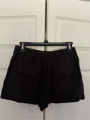 ALICE + OLIVIA Britney Patch-Pocket High Waist Black Shorts Size Small thumbnail 7