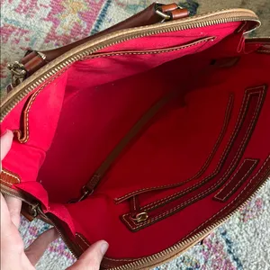 Dooney & Bourke Tan Pebbled Leather Satchel thumbnail 4
