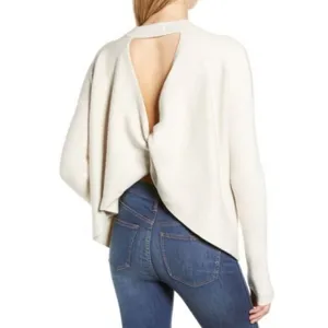 N.PHILANTHROPY Ollie Sweater Cream Twist Back Size Large L‎ NWT thumbnail 2