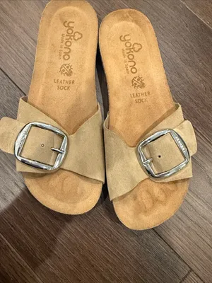 YOKONO Slide Sandal in Beige Suede Size 9 - C73-001 thumbnail 6
