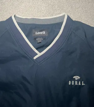 Ashworth Navy  Doral Pullover Windbreaker Size Large thumbnail 3