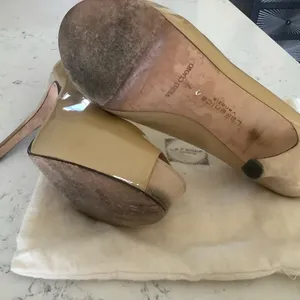La Fenice Venezia nude patent leather peep toe heels platform high heel shoes 7 thumbnail 7