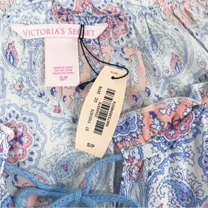VICTORIA’S SECRET Blue Paisley Print Short Nightgown Sleeveless Size‎ Small New thumbnail 5