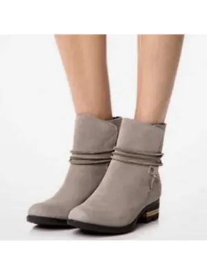 EUC Sorel Leather Farah Waterproof Ankle Boots Taupe Grey Size 8 thumbnail 2