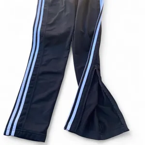 Black Adidas track pants with white stripes thumbnail 5