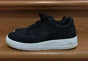 Nike Air Force 1 Flyknit 2.0 Shoes Black and White Sneakers thumbnail 1