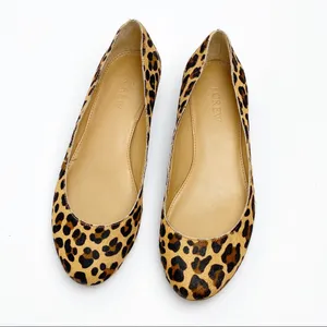 J. CREW Factory Animal Print Calf Hair Almond Toe Slip On Loafers Size 6 Casual thumbnail 5