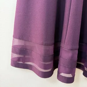 NWT Calvin Klein Purple Mesh Illusion Hem‎ Fit Flare Stretch Sleeveless Dress 6 thumbnail 7