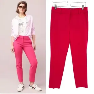 J. Crew Cameron Slim Cropped Pant in Four-Season Stretch Bright Rose Pink Size 4 thumbnail 2