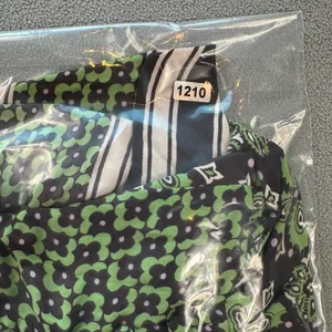 VERO MODA Tunic Dress XL Green Floral Print Button Neck Bell Sleeves Tiered NWT thumbnail 7