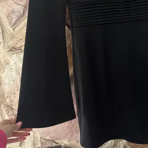 Commense Stand Collar Cinched Short Dress size small Black thumbnail 4