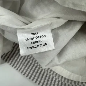 TULIP B Skirt Womens M Gray White Stripe Seersucker Mini Pockets Lined Cotton thumbnail 6