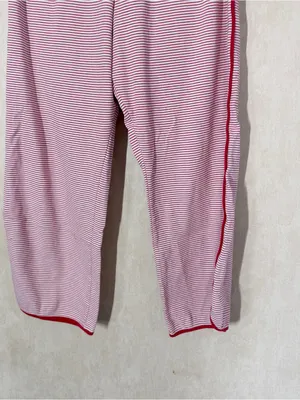 LAKE Women’s 100% Pima Cotton Classic Red Ticking Stripe Pajamas Set M thumbnail 8