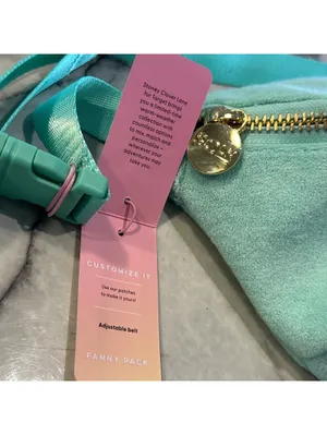 STONEY CLOVER LaNe Target Mint Green Fanny Pack Terrycloth Belt Hip Bag NEW thumbnail 4