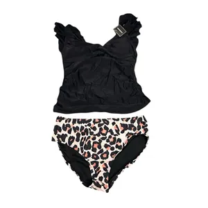 Black Ruffle Sleeve Bikini length 23" Size XL thumbnail 2