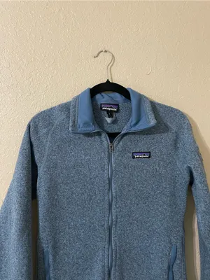 Women’s Patagonia Better Sweater Jacket Size Small Berlin Blue Warm Collared thumbnail 8