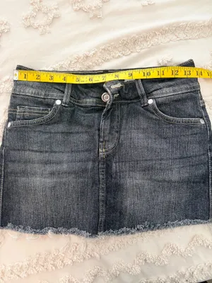 Bershka denim grey skirt thumbnail 9