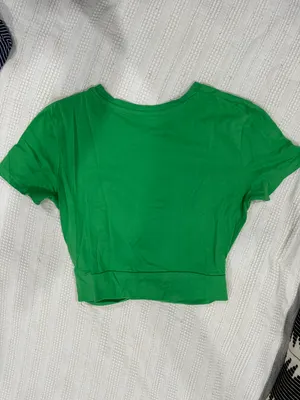 ZARA Green Crop Top thumbnail 2