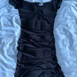 Little Black Dress Ruched Mini Dress Cocktail Homecoming thumbnail 2