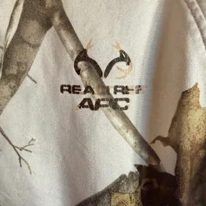 Realtree APC Camo Quarter Zip Pullover Womens‎ Large White Grey Fleece Lined M/L thumbnail 3