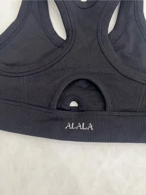 NEW ALALA Black Keyhole Sports Bra Size Small thumbnail 2