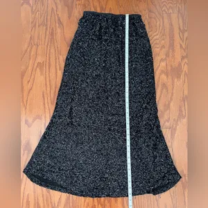 Gina Tricot mix & match sequin maxi skirt in black thumbnail 4