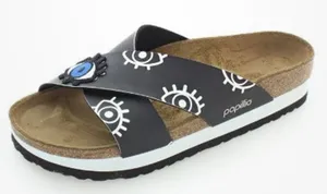 Birkenstock Papillio Evil Eye Criss Cross Sandals – Black, 38 (US 8–8.5) thumbnail 1
