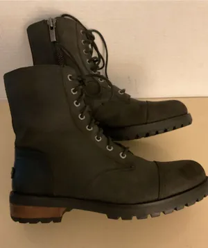 UGG Women's Black leather Lace-Up Combat Kilmer II Boots US 9 thumbnail 1