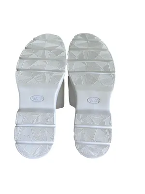 Dr. Scholl's Check Doubts White Platform Wedge Women's Sandal Size 8 #B1293 thumbnail 9