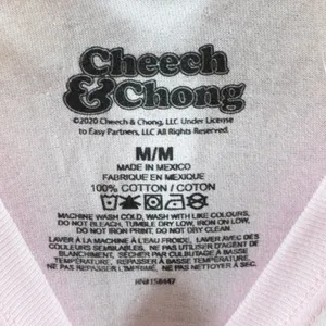 621 | NWT Cheech & Chong Retro Party On Graphic Pink Cotton T-Shirt Women Medium thumbnail 3