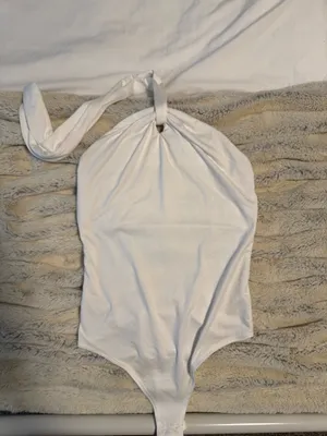 Gaze Halter Bodysuit White Size XS thumbnail 2