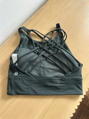 Lululemon Free to Be High-Neck Longline Bra Wild *Light Support, A/B Cup - Rainforest Green 6 thumbnail 2