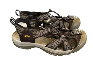 KEEN Women's Venice H2 Sandal Size 7.5 Gray Black Snakeskin Print Waterproof thumbnail 1