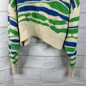 Aerie Womens size Small Intarsia Chunky Knit Wool Blend Oversized Sweater thumbnail 4