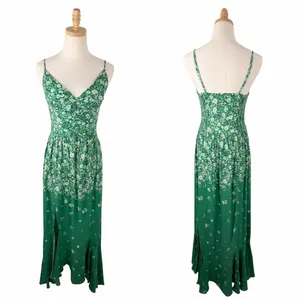 Free People Ready Or Not Floral Maxi Slip Dress Green Size Small thumbnail 6