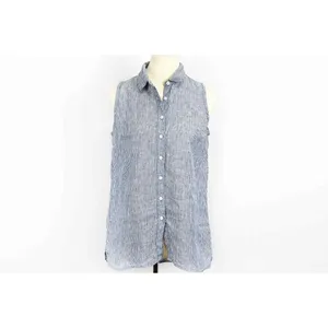 ✨Garnet Hill Easy Linen Button-Down Striped Sz 2 Tank✨ thumbnail 2