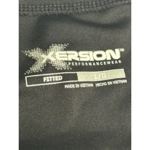 Xersion Black Athletic Capri Leggings Purple Drawstring Size Large thumbnail 8