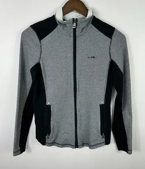 Lauren Ralph Lauren‎ LRL Active Zip Up Jacket Womens Small Preppy Y2K Athleisure thumbnail 1